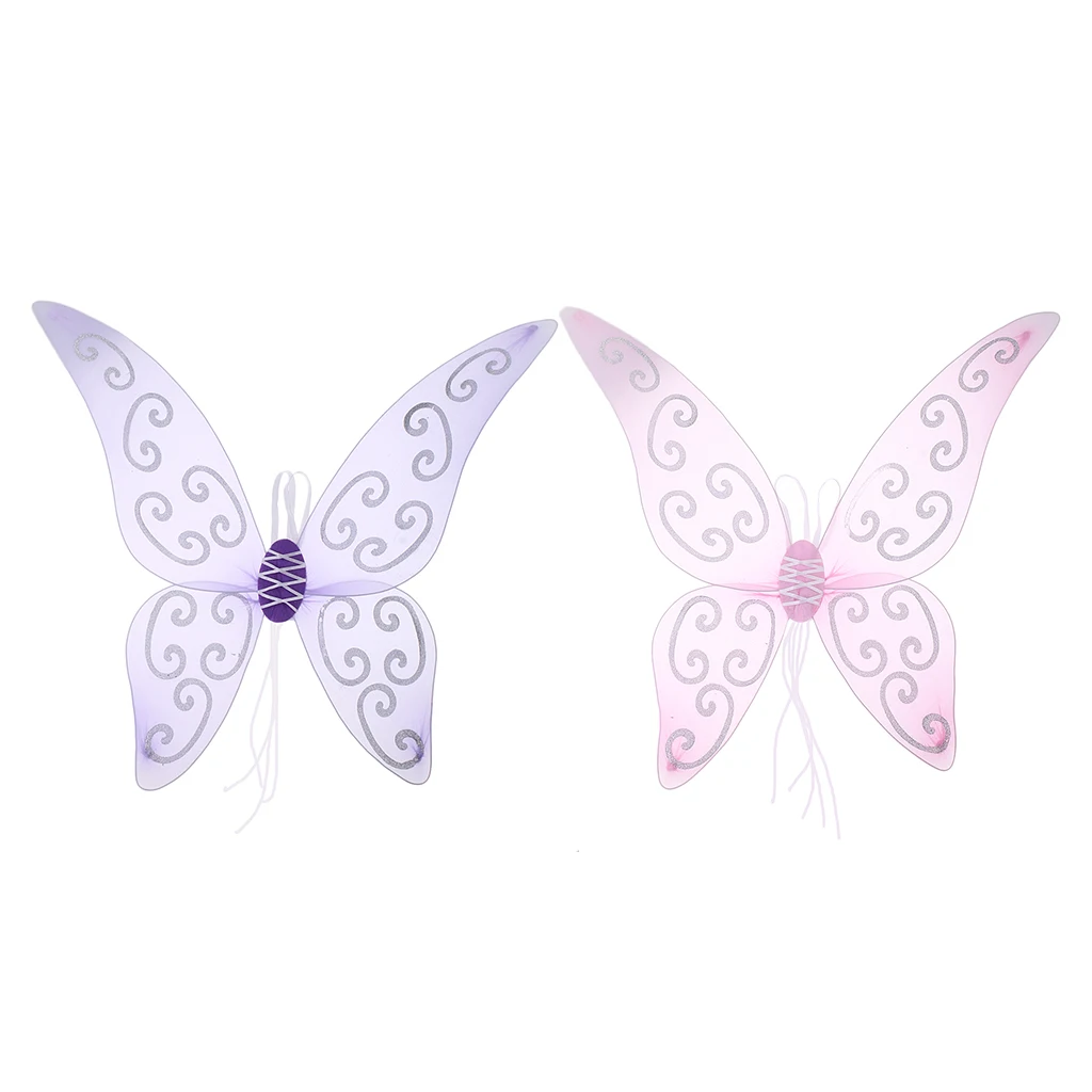 Комплект из 2 блестящих костюмов для девочек с изображением бабочки сказочного