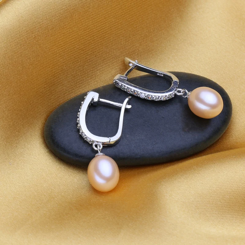 Женские длинные серьги FENASY из натурального пресноводного жемчуга стерлингового