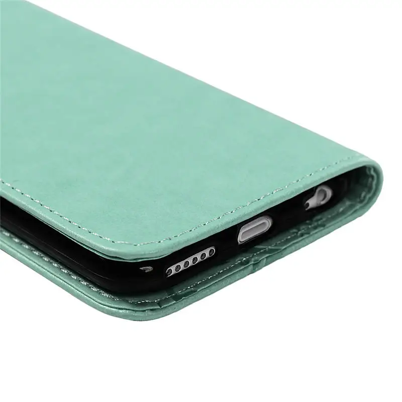YOKIRIN Ретро кожа цветок Бабочка печать case для iphone 5 5S SE 5SE 6 S плюс Стенд бумажник