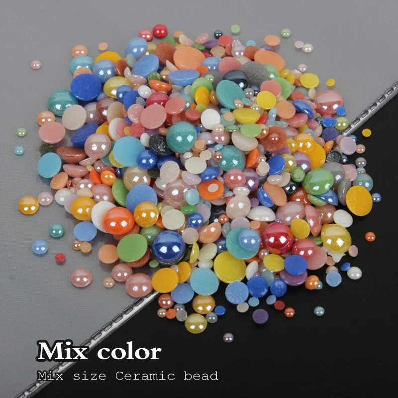 Бесплатная доставка 1000 шт./лот разноцветные керамические бусины разных размеров