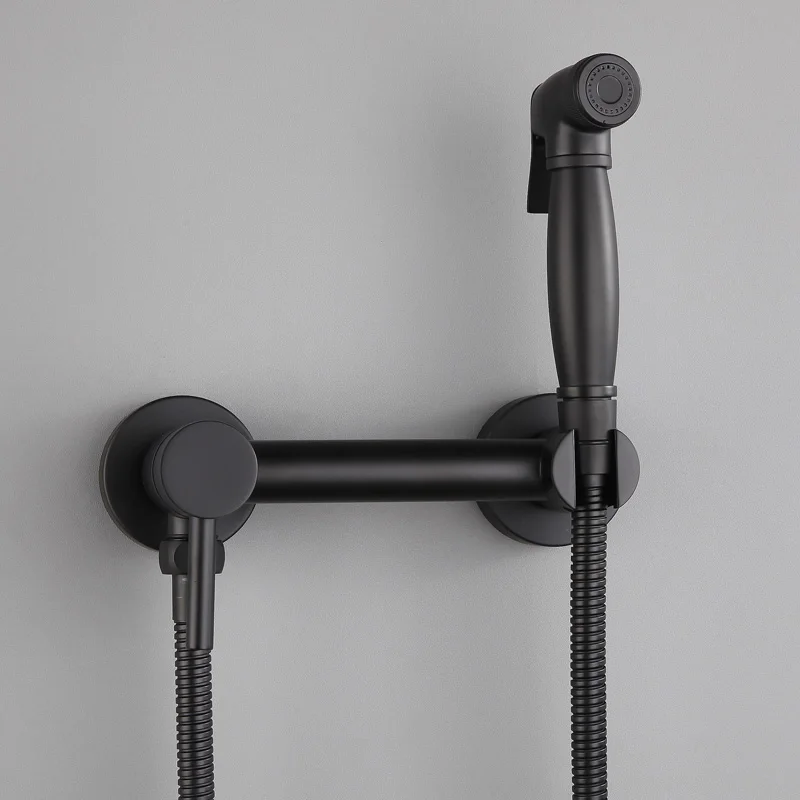 Набор для биде унитаза черный горячий холодный ванной душа дующий распылитель