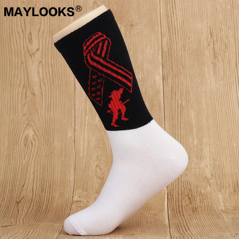 Мужские уличные носки Maylooks в стиле хип хоп модные хлопковые для скейтбординга