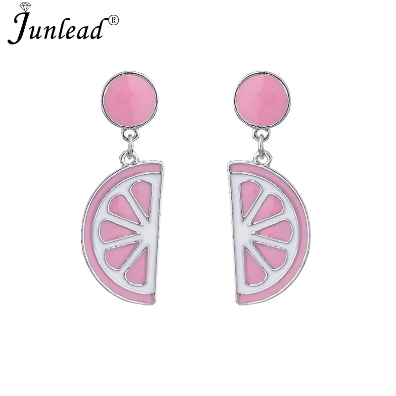 Женские серьги-подвески Junlead из сплава оранжевого цвета ярко-розовые простые