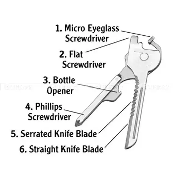 Многофункциональный брелок из нержавеющей стали 6 в 1|knives knife|knife functionknives pocket knife |