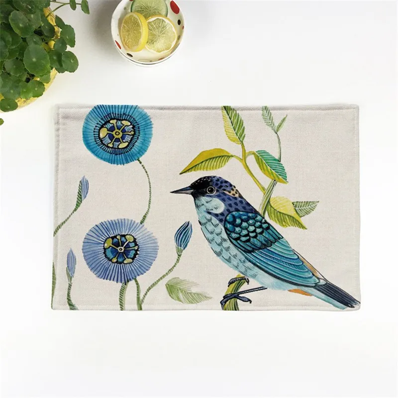 Настраиваемая подстилка из хлопка и льна фотографии печатный Настольный коврик