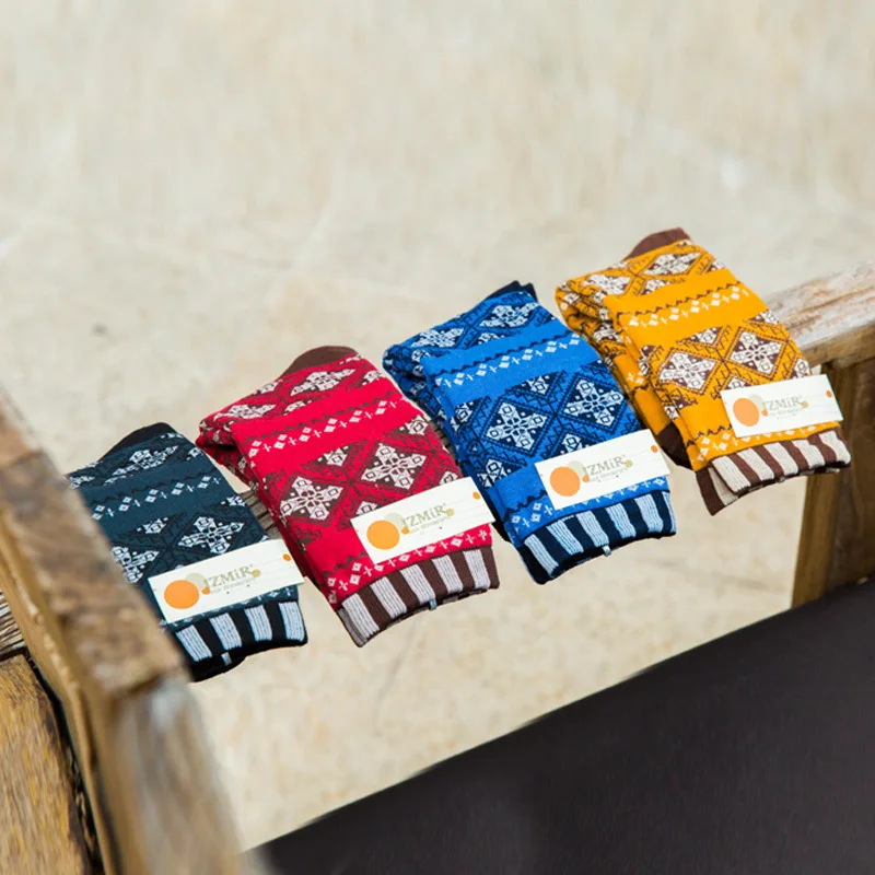 10 Пар/лот Измир Новых мужчин носки Старинные небольшой алмаз зимние оптом |