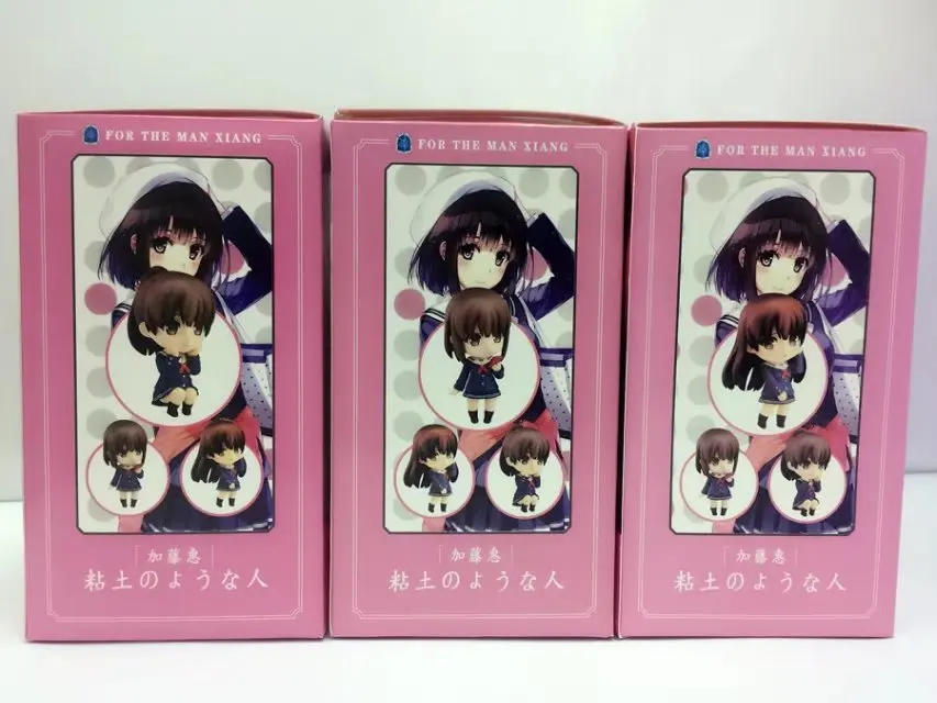 

3pc Anime Saenai Heroine No Sodatekata Katou Megumi Stand Ver Q Version Figure Japanese Anime Figures One piece Action Childhood
