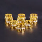 50 шт. Стразы страшные косички для волос Дред бусины регулируемые косички манжеты заколка в форме сердца инструмент для наращивания волос ювелирные изделия 13 мм