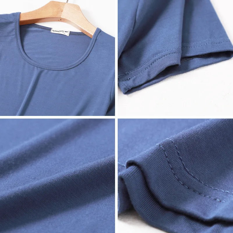 2019 Summer New Women's Modal Short-sleeved T-shirt Female O-neck Loose Tshirt Solid Color Tops Plus Size Tee Shirt | Женские