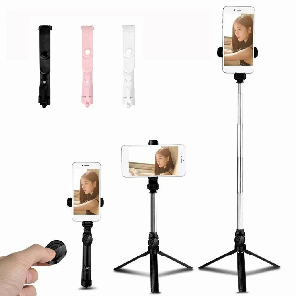 3 in 1 Wireless Bluetooth Selfie Stick For iPhone 8 X 7 6s Plus Foldable Handheld Monopod Shutter Remote Extendable Mini Tripod