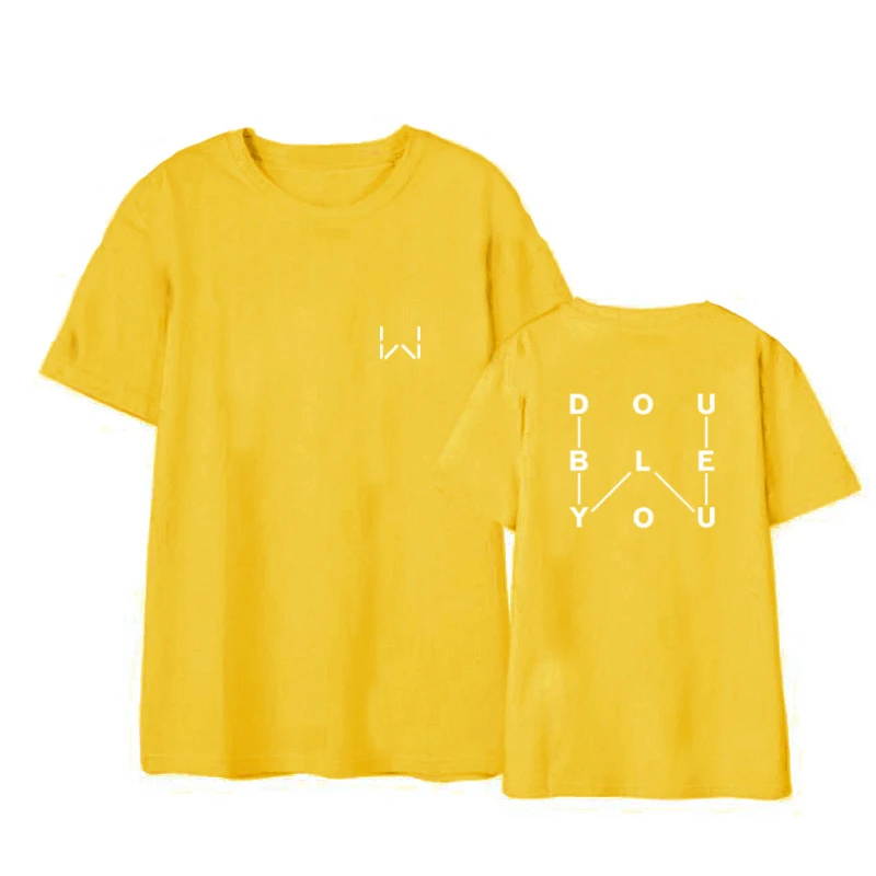 K Pop Kpop NUEST W DOUBLE U NU'EST Album Shirts Повседневная Свободная футболка в стиле хип хоп с