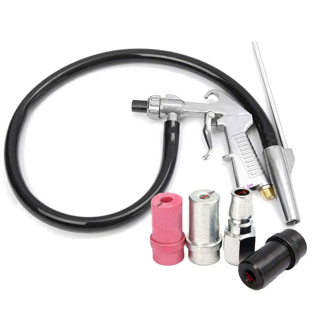 New Air Sandblaster Sandblasting Blast Gun+Nozzles+Connector+Tube Derusting Tool Kit | Other Parts