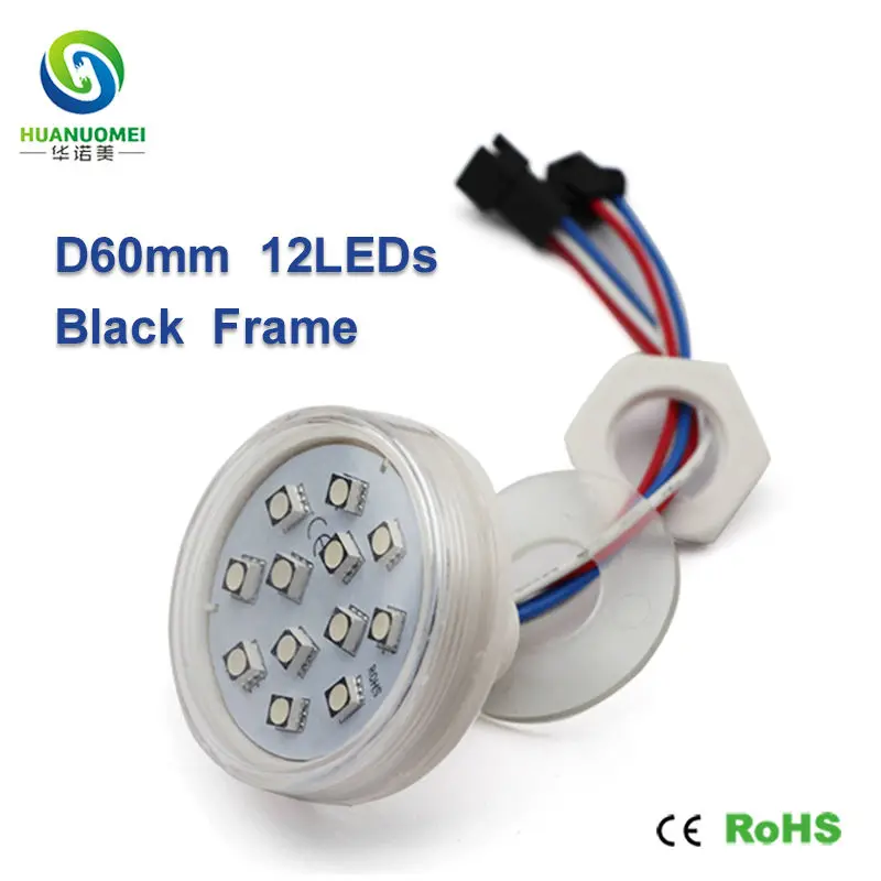 Диаметр 60 мм led rgb Пиксела ucs1903 программируемый 12 шт. 5050 smd водонепроницаемый IP67 пиксель rgb led модуль свет развлечения центр