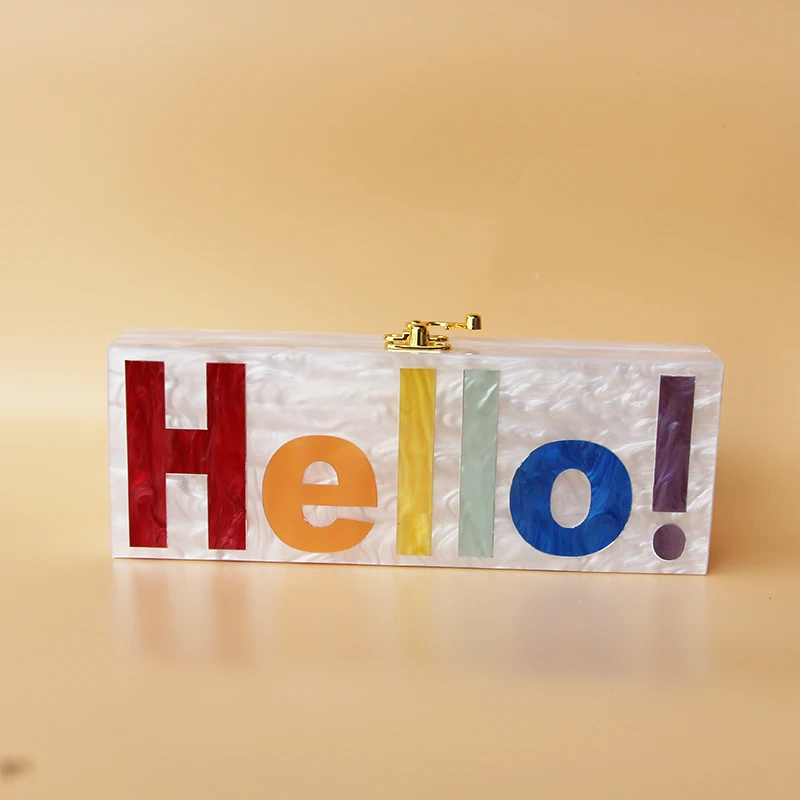 Персонализированная акриловая сумка-клатч из плексигласа на заказ женский клатч