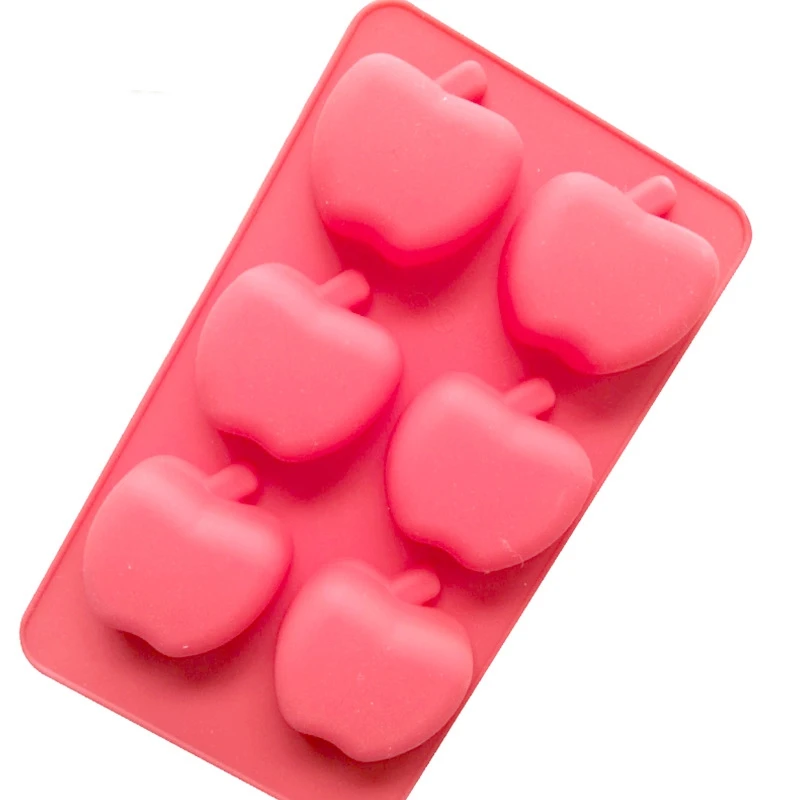 6 Яблоков квадратная 3D силиконовая форма для торта сделай сам шоколада пудинга