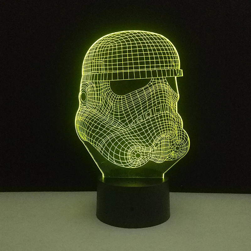 3D ночник s Death Star Yoda Warrior BB8 светодиодный светильник настольные лампы сенсорный USB