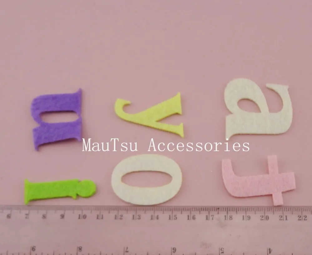 200PCS 2.8cm*4.0cm Felt English Letters Words Patches Appliques lower alpha kids patches for children learn to read | Дом и сад