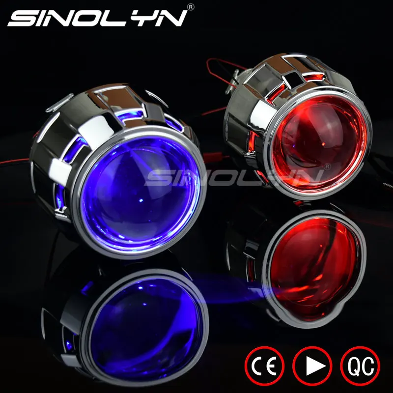 

Биксеноновые линзы для фар Sinolyn, биксеноновые линзы 2,5 для H4 H7, мини-автомобильные фары, аксессуары, модифицированные HID-лампы H1