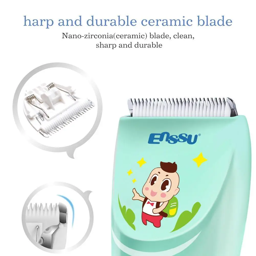 

Enssu Professional Hair Trimmer For Kids Baby USB Electric Powerful Baby & Children Haircut Hair Clipper Baby Hairdressing