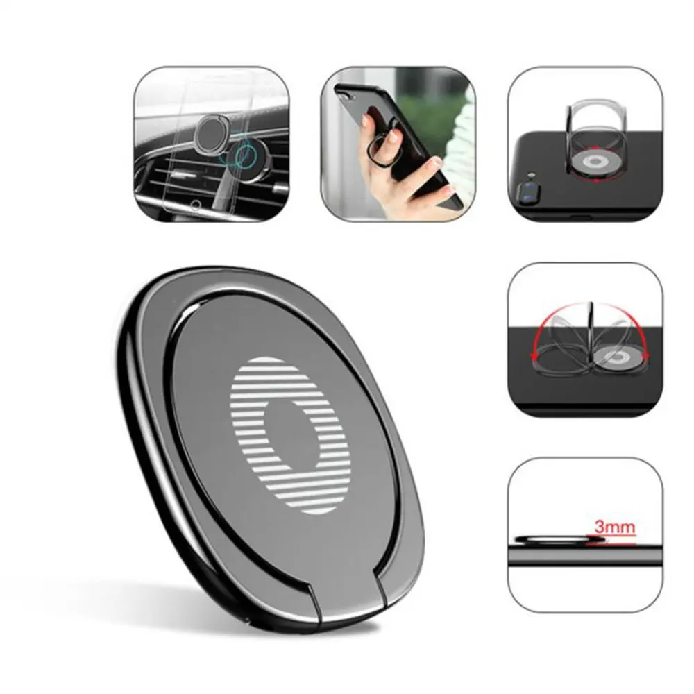 

General Phone Finger Ring Holder 360 Degree Stand For Samsung Xiaomi iPhone X 8 7 6s Plus IPAD Smartphone Tablet Car Mount Stand