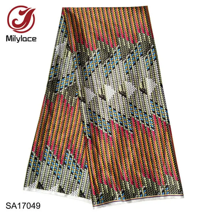 color 4 Milylace Горячая Африканский цифровой печатный воск узор атласная ткань модный воск узор дизайн атласная ткань SA17049 - Цвет: color 4