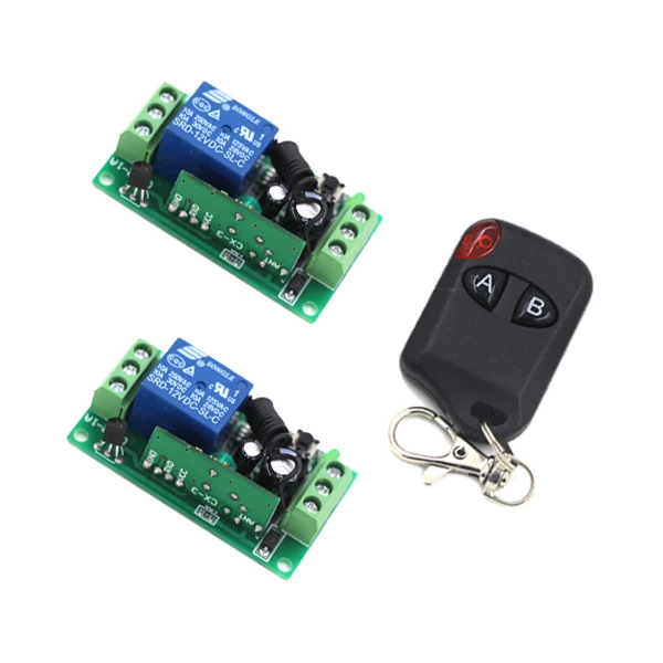 Умный выключатель, 1-канальный радиочастотный, 433 МГц, 12 В постоянного тока, 10 А, лампы дистанционного управления, 1 передатчик + 2 приемника, Артикул: 5156