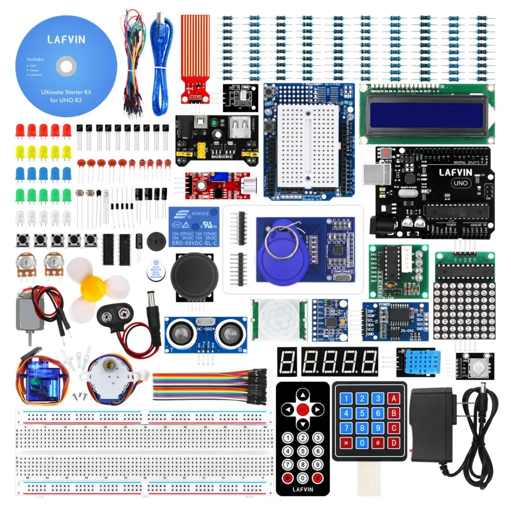 

Полный стартовый набор для Arduino, 10 компл./лот LAFVIN UNO R3