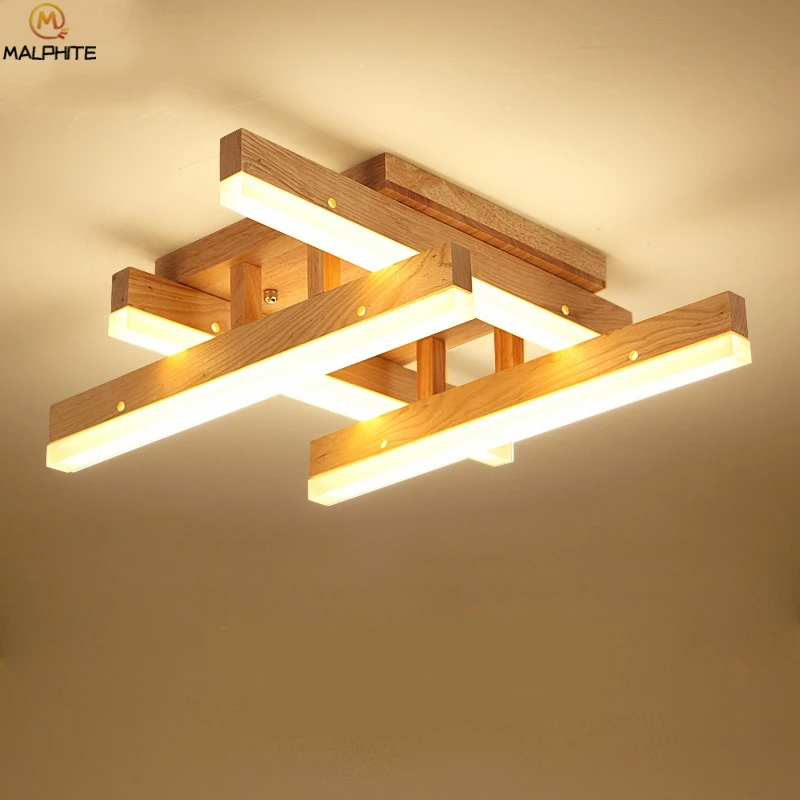 

Современный деревянный светодиодный потолочный светильник для дома, гостиной, светодиодный светильник, потолочный светильник для спальни,...