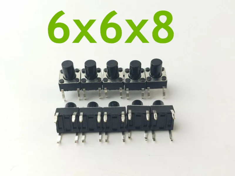 

Тактильный тактовый микропереключатель G93, 4 контакта, 6x6x8 мм, 50 шт./лот