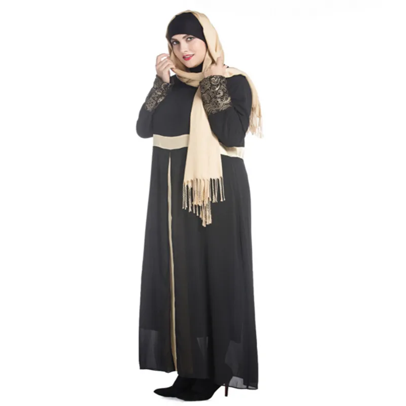 Кружева длинным рукавом dress o шея повседневная bodycon бальные платья исламские muslim