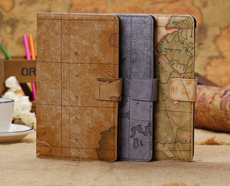 Чехол книжка с картой мира кожаный магнитный чехол для ASUS Google Nexus 7 2nd 2 II Gen 2013 +