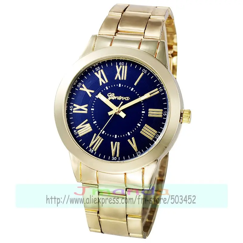 dark blue dial 100 шт/партия цветной циферблат GENEVA сплав часы без кристалла обертывание кварцевые повседневные часы для унисекс Римский стиль наручные часы из нержавеющей стали - Цвет: dark blue dial