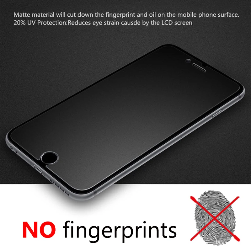 9H Матовый протектор экрана из закаленного стекла для iPhone 5 5S SE 6 6S 7 8 Plus X Xs Max XR 11 Pro Max матовая поверхность с защитой от отпечатков пальцев