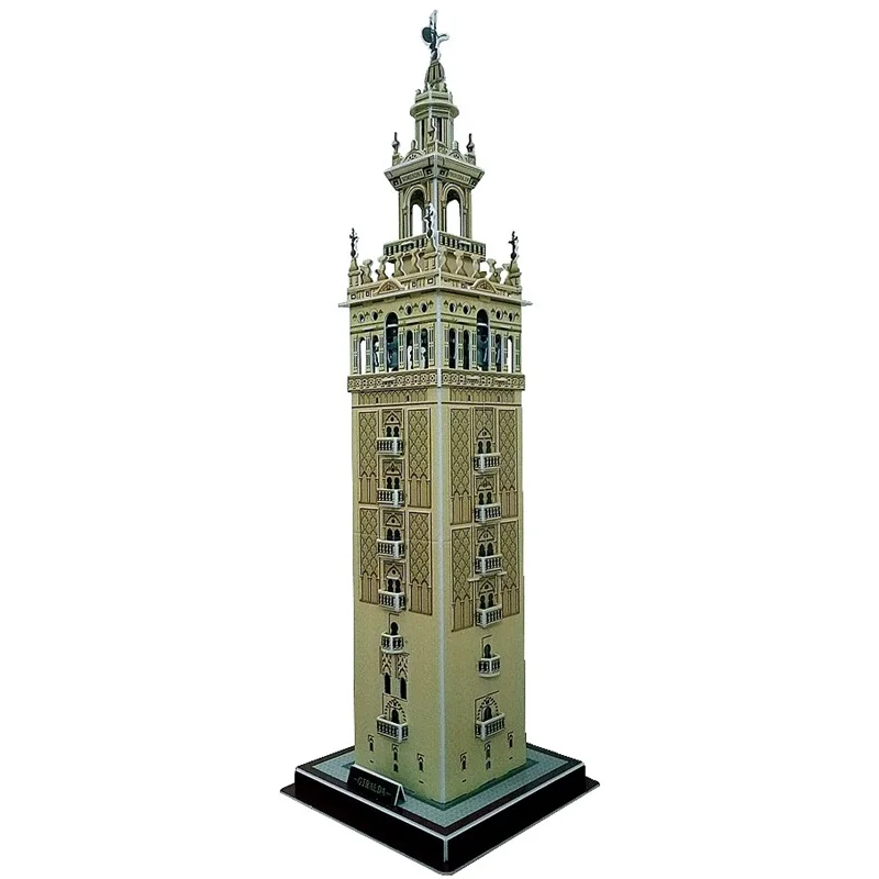Кэндис Го! 3D головоломка Бумажная модель Сделай Сам игрушка Испания Giralda минарет