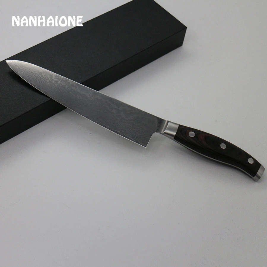 NANHAIONE Кухонные Ножи Дамасская сталь 8 дюймов утилита для очистки овощей японский