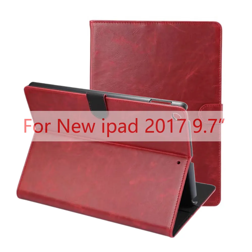 PU Wine Red Умный чехол для iPad 9," Pro 9,7 из искусственной кожи на магните, умный защитный чехол Coque Funda, чехол для нового iPad, чехол для планшета - Цвет: PU Wine Red