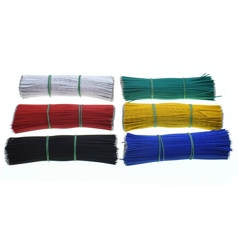 100 шт./лот оловянные перемычки макетная плата PCB припой кабель 24AWG 20 см Fly Jumper Wire Cable