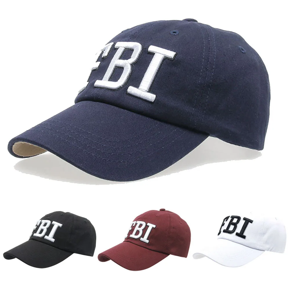 Мужские и женские бейсболки Snapback летние из джинсовой ткани с буквами FBI бейсболка
