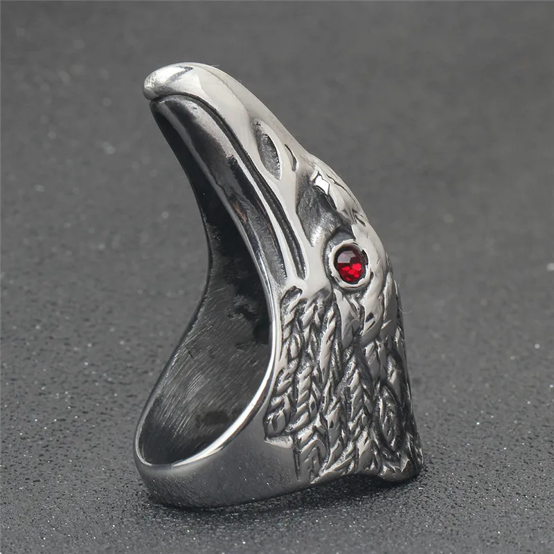 ZORCVENS New Arrival 316L Stainless Steel Ring Punk Animal Eagle Biker Vintage Hip Hop Men Jewelry | Украшения и аксессуары