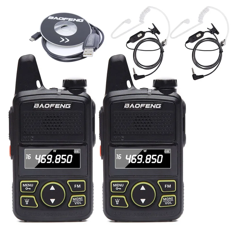 Baofeng мини рация для детей 2 шт. детская BF T1 cb двухстороннее радио UHF фонарь большой