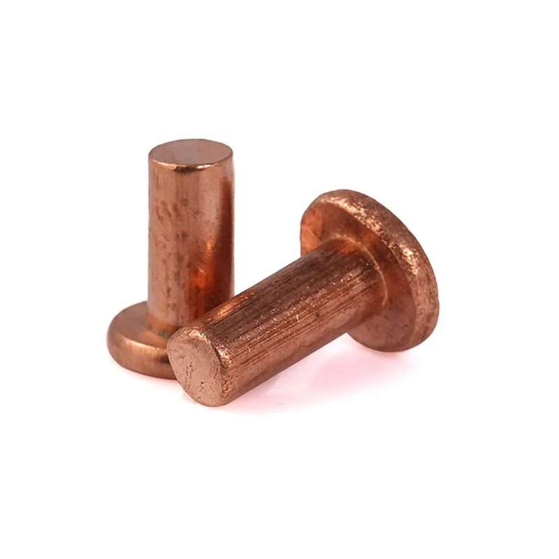Бесплатная доставка медная плоская головка твердая заклепка шляпа медные
