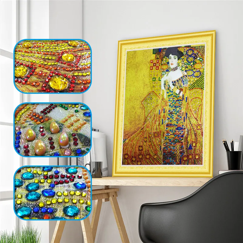 50*40cm Diamond Embroidery Fashion Lady Special Shaped Painting Needlework Rhinestone 5d Drill DIY Crystal | Дом и сад