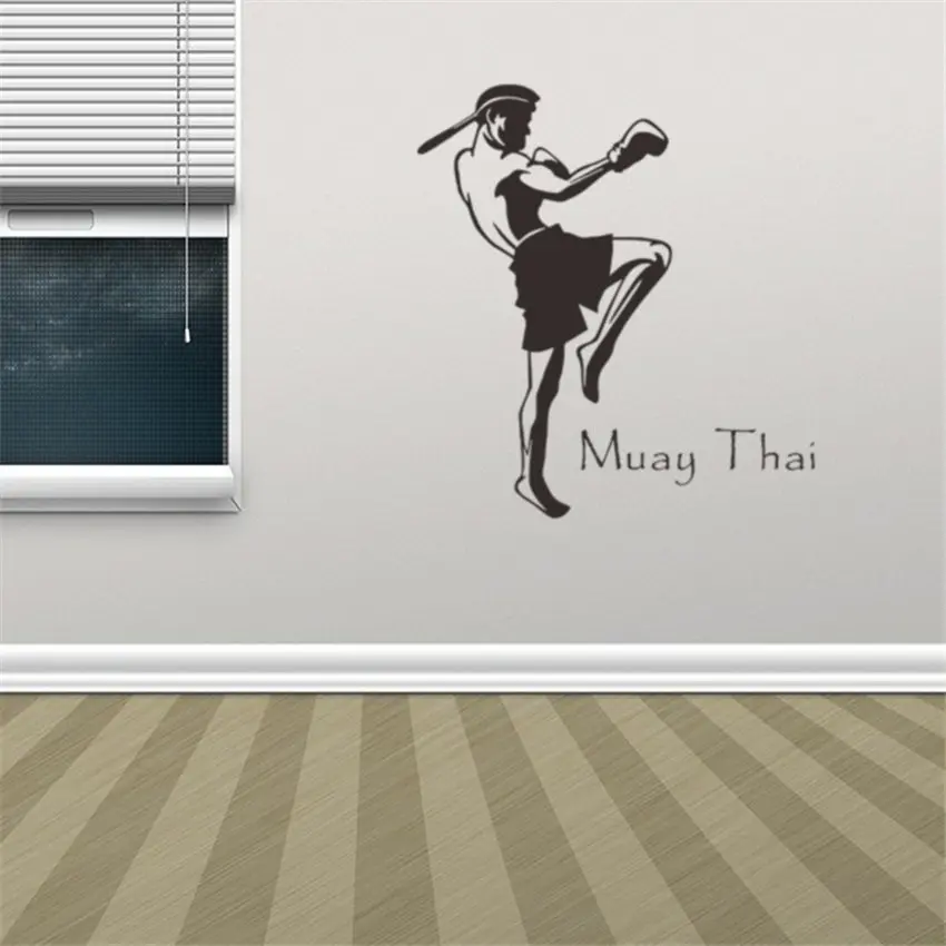 

Sports Muay Thai vinyl wall decal home decor living room quote art removable Wall Decor Removable living Wall Sticker D573