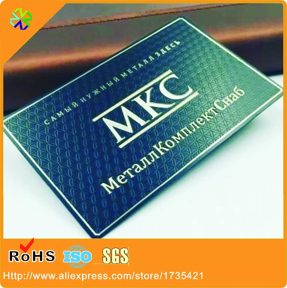 Wholesale customized logo stainless steel metal business card