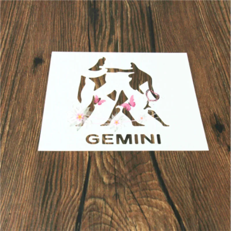 1 шт. вдумчивый Gemini формы многоразовый трафарет аэрограф Живопись Искусство DIY