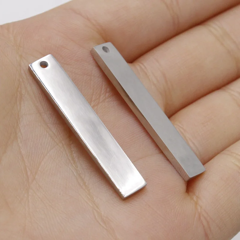 Зеркальная полировка из нержавеющей стали прямоугольная пластина Подвеска 2*6*35