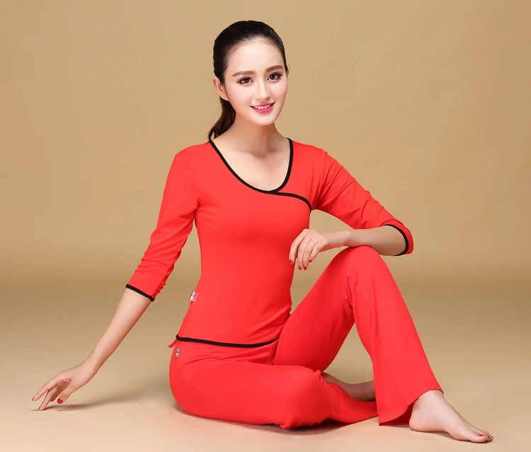 

2017 Women Yoga Sets Fitness Sportswear Suits Long Sleeve Yoga Shirts Running summer suit size slim female Fitness Aerobics