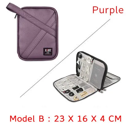 Бренд BUBM сумка для хранения из искусственной кожи для ipad Air, Pro 9,7 дюймов, цифровые аксессуары чехол Мини ", 9" планшет - Цвет: Model B purple