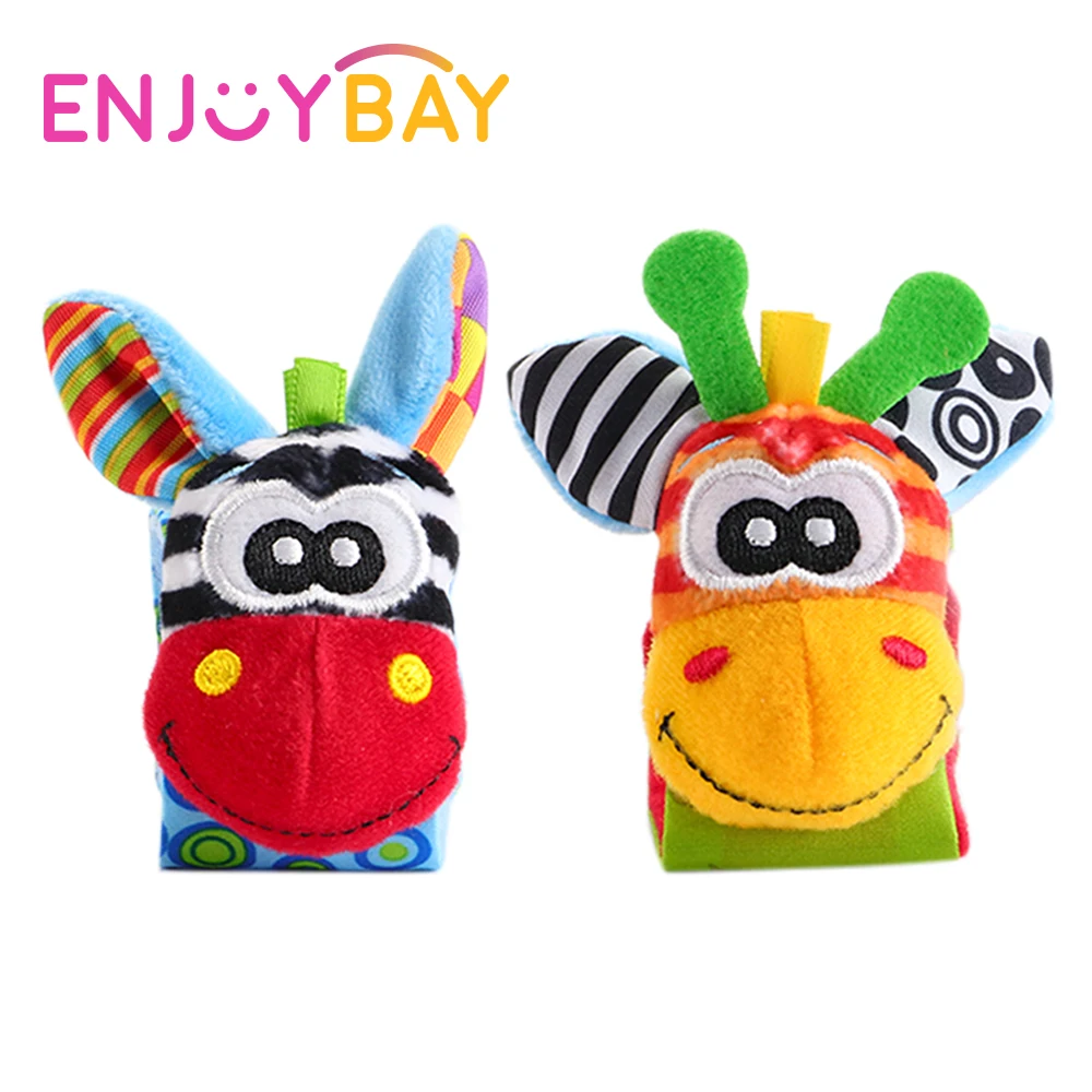 2 шт. детские носки погремушки на запястье и для ног плюшевые игрушки милые