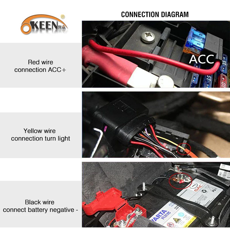 OKEEN 12V светодиодный дневные ходовые огни Светодиодный Габаритные автомобиля